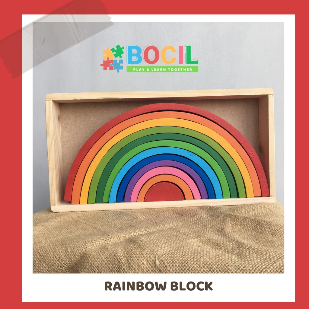 BALOK RAINBOW MAINAN EDUKATIF ANAK