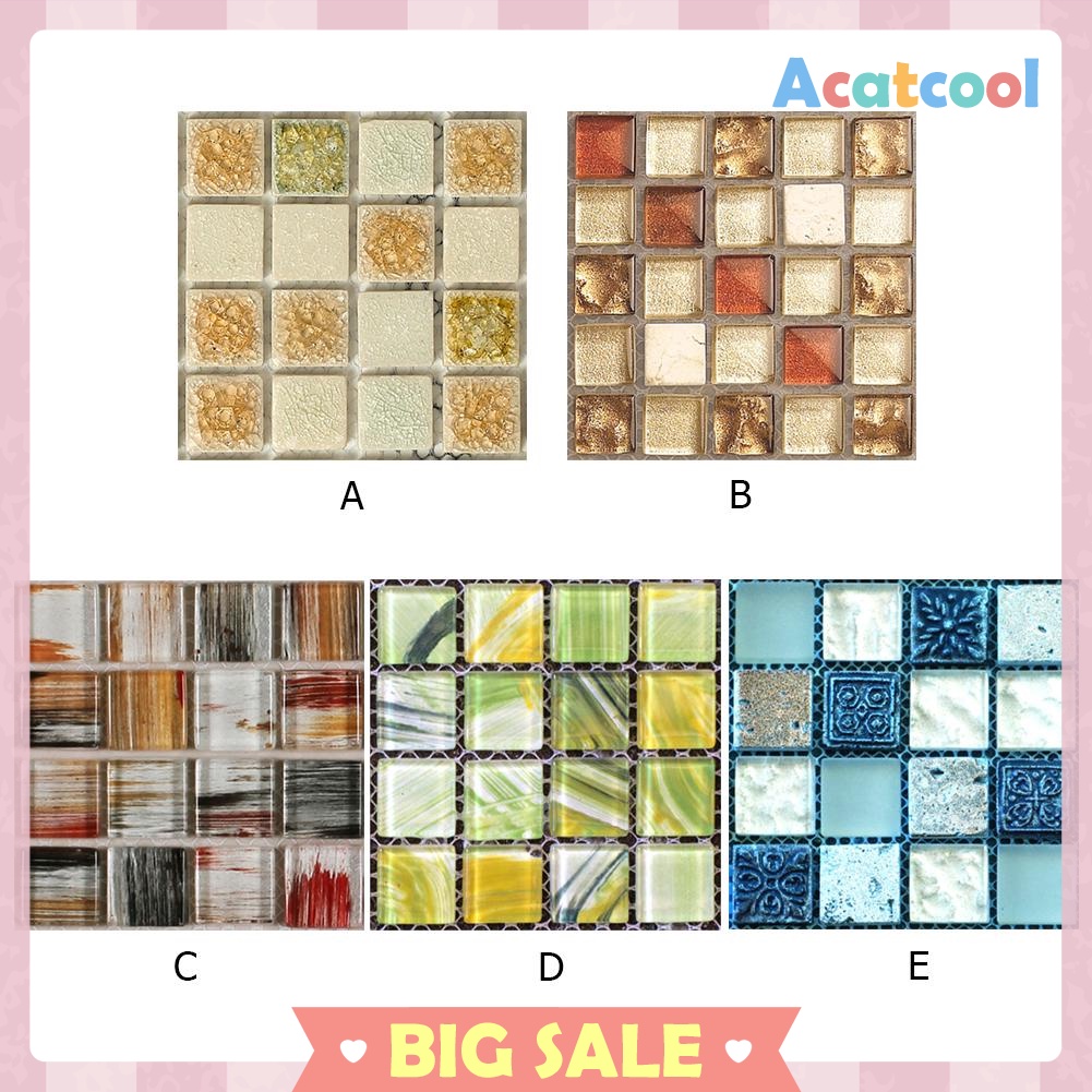 20pcs/set DIY Waterproof Self Adhesive 3D ​Wall Stickers Mosaic Tile Decal