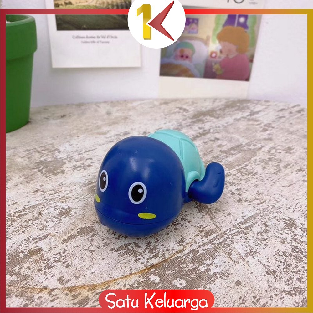 SK-M48 Mainan Mandi Anak Bayi Bentuk Kura Kura Berenang Di Kolam Renang / Bak Mandi Mainan Air Lucu-KURA-KURA-BIRU