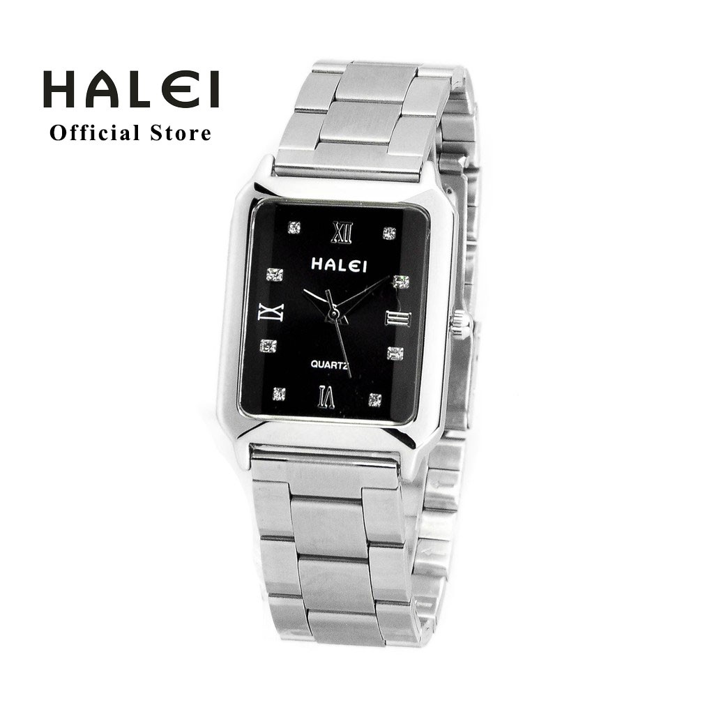 Halei watch Official Store Garansi Resmi Jam Tangan Wanita Halei 411 Elegant Permata Romawi Original