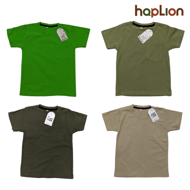 Kaos Polos Saku Anak Unisex 1-5 Tahun | Haplion Kidswear