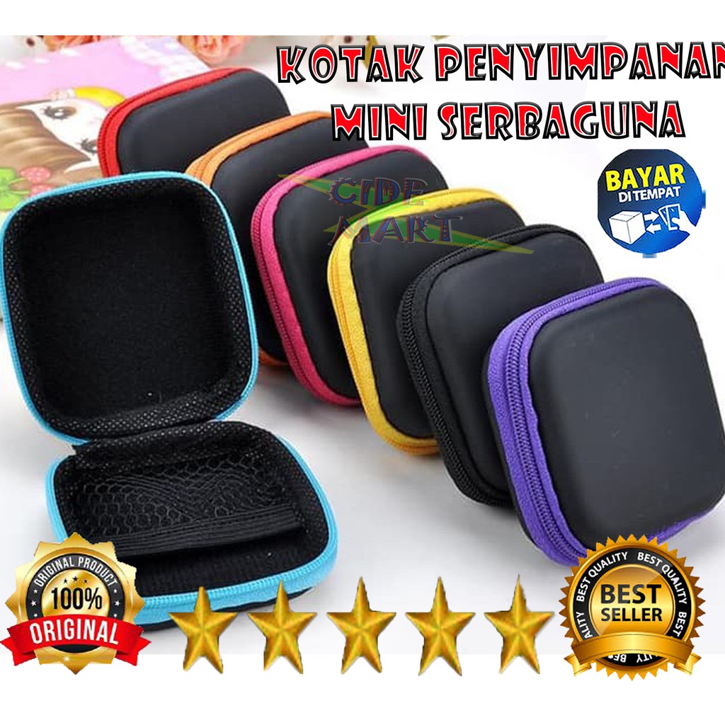 [ORIGINAL] TAS PENYIMPANAN SERBAGUNA BENTUK KOTAK / TAS KUNCI / POUCH KECIL