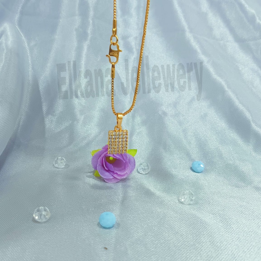 SET DEWASA RANTAI LAPIS KOTAK PERMATA Perhiasan super berkelas fashion korea anti karat dan anti luntur