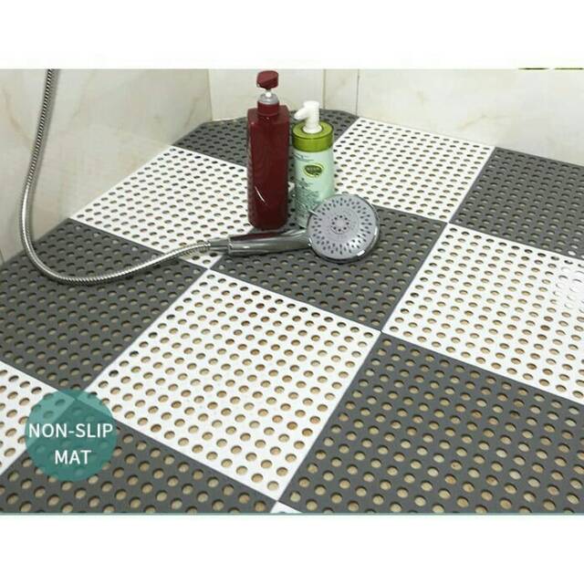 Karpet kamar mandi polkadot bathroom 30x30CM-gwengrosir09-