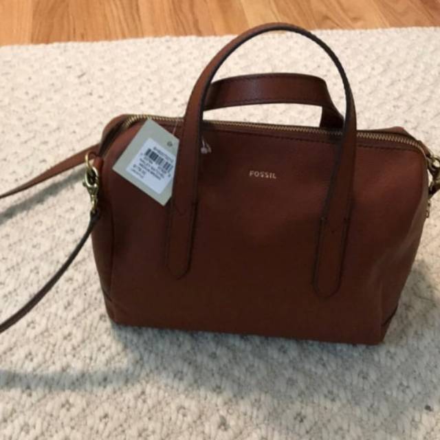 Sold - Fossil sidney satchel brown