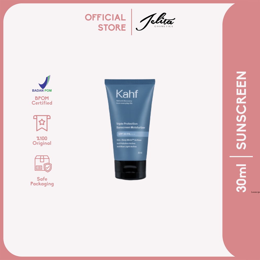 Kahf Triple Protection Sunscreen Moisturizer SPF 30 PA+++ 30 ml