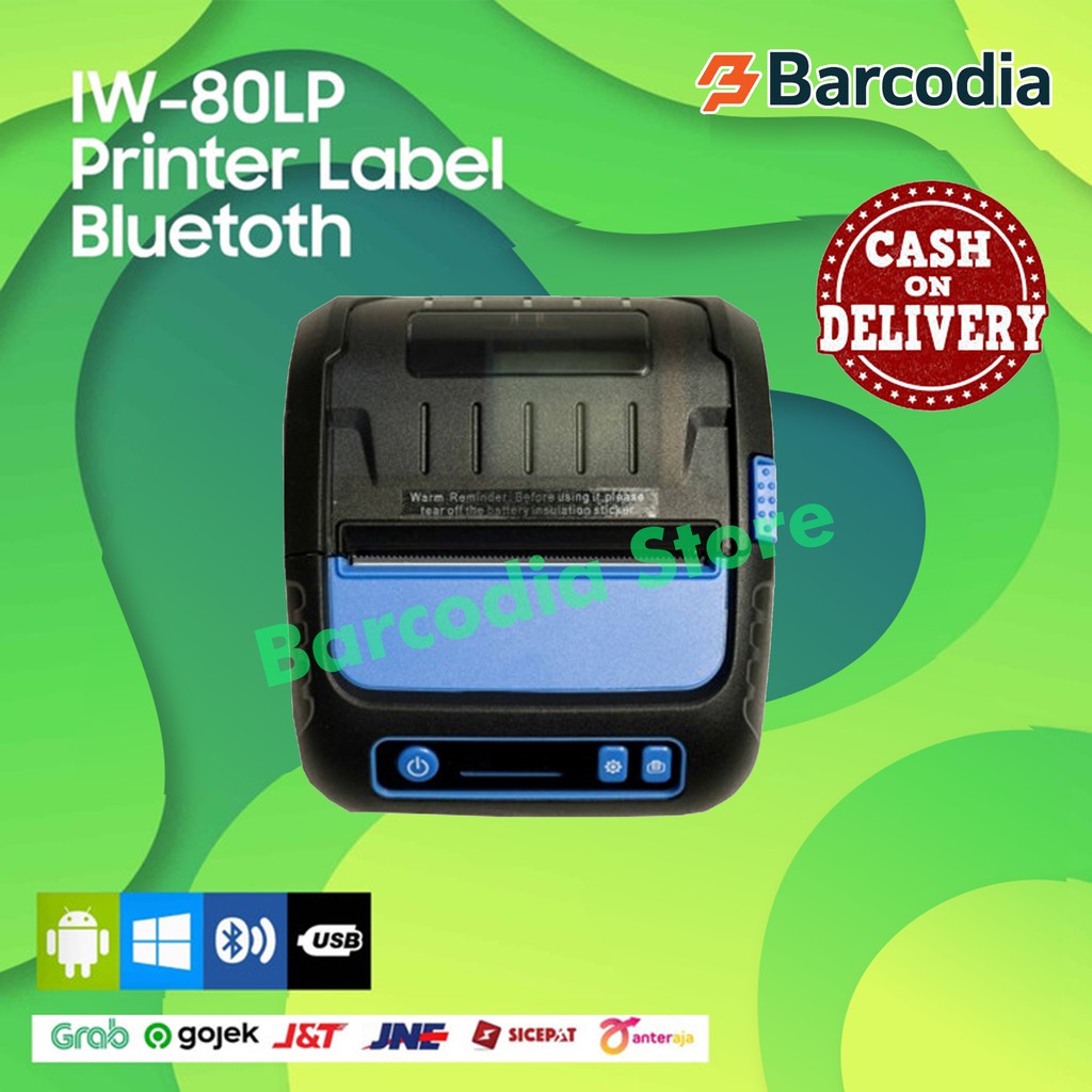 Printer Portable Thermal 80MM IWARE IW-80LP Usb+Bluetooth / Mobile Printer Bluetooth