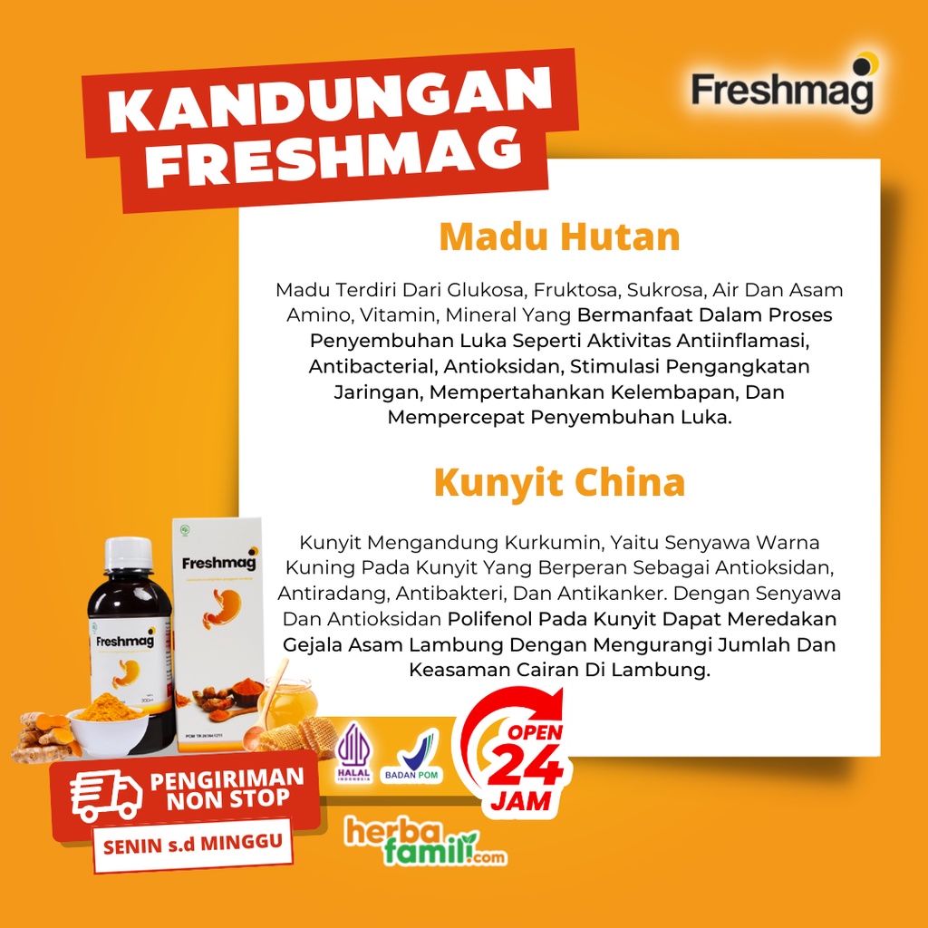 GROSIR FRESHMAG 100% ORIGINAL | Madu Herbal Ori Official Store Asli Ampuh Atasi Maag Gerd Asam Lambung FRESHMAG Fresh Mag Fresh Maag