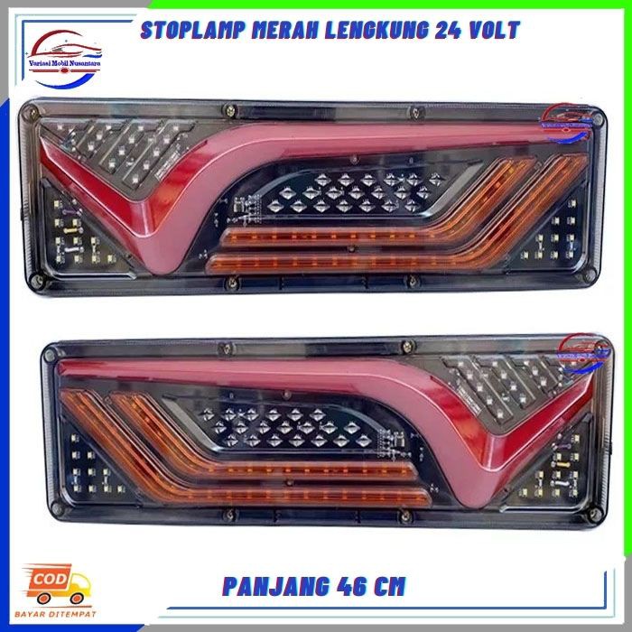 Lampu Variasi Stoplamp Stop lamp Sein Sen Running Kedip Lengkung Rem Belakang Aksesoris Variasi Mobi
