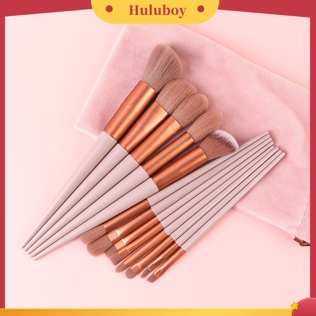 Huluboy Huluboy♡ 13pcs / Set Brush Foundation / Concealer / Bedak Ringan Untuk Makeup / Kosmetik Wanita