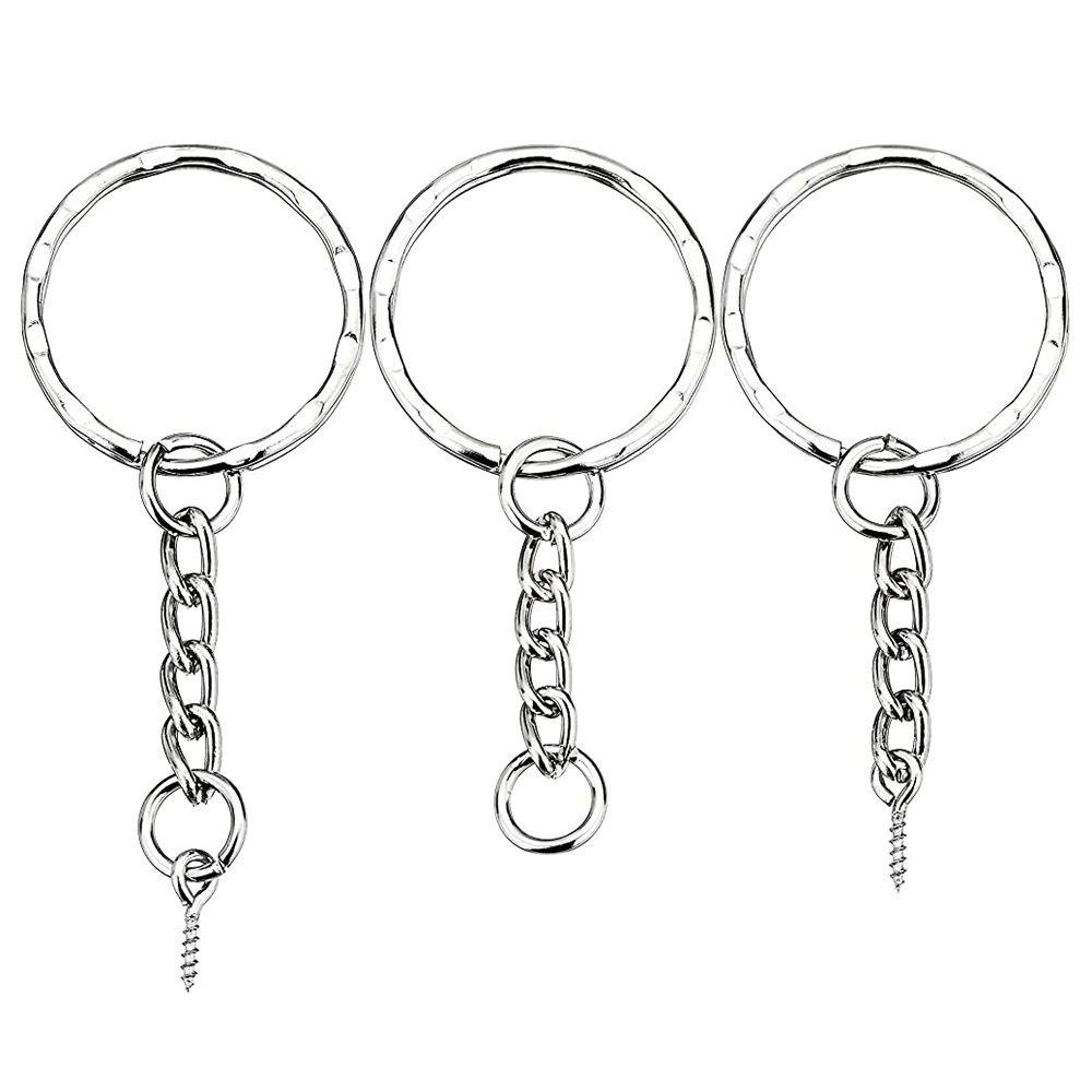 Lily 50PCS Keyring Dengan Sekrup Mata Halus /Pola Lompat Terbuka Cincin Mata Pin DIY Aksesoris