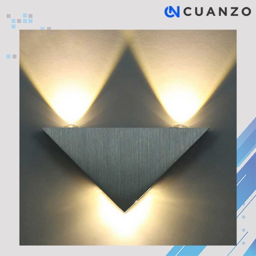 Lampu Hias Dinding LED Modern Triangle Aluminium 3W ABD-3W / Lampu Hias Hiasan Tempel Dinding Tembok Teras Kamar Tidur Ruang Tamu Dekorasi Outdoor Outdor Depan Rumah Minimalis LED Klasik Aesthetic Aestetic Estetik Elegan / Lampu Pilar Dinding / Wall Lamp