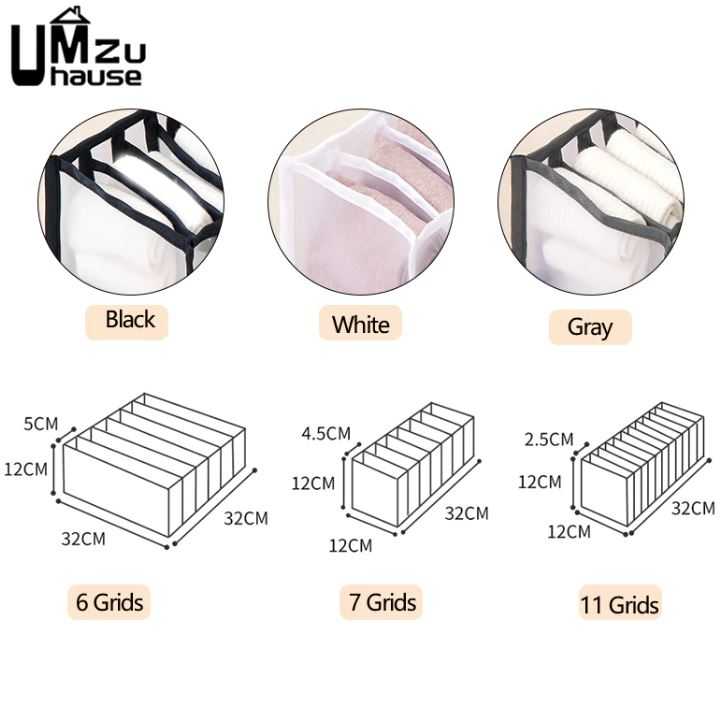 Kotak Organizer Tempat Bra Kotak Sekat Penyimpanan Pakaian Dalam Storage Box 7 Grid