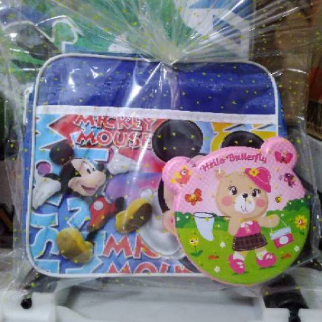 

Paket Souvenir ulang tahun/hadiah tas multi fungsi dan kotak makan