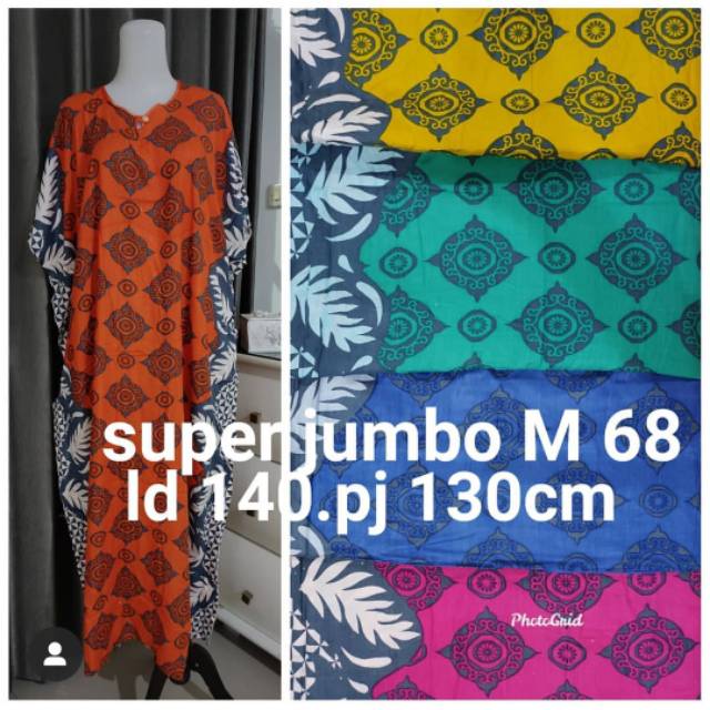 daster super jumbo ld 140 paniang 130 bahan katun santung adem