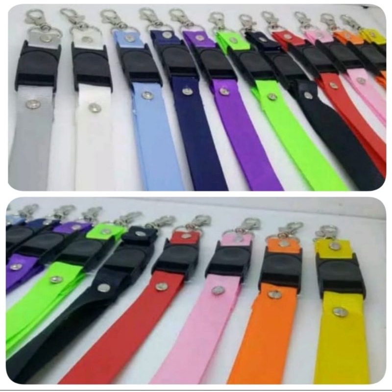 

Lanyard Tali ID Card Gantungan ID Card Name Tag Polos lebar 2 cm plus stopper
