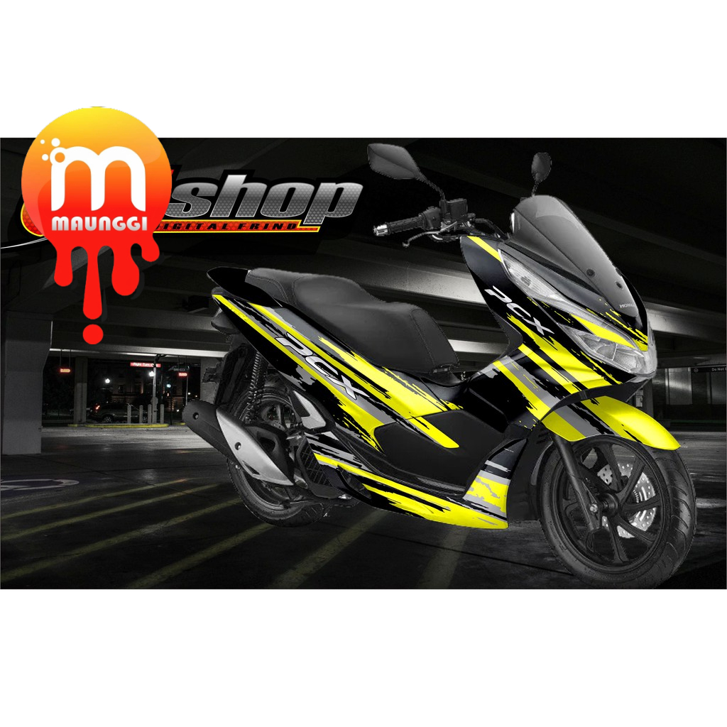 Decal pcx 150 full body Striping motor pcx full motif grafis Stiker decal full body untuk motor pcx 