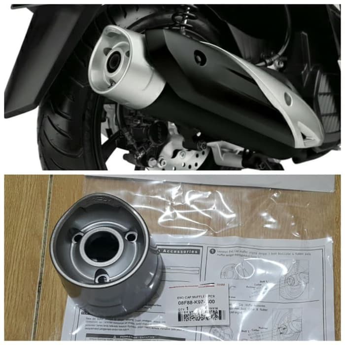 ORI Honda Garnish End Cap ujung Muffler Knalpot PCX 150 lokal k97