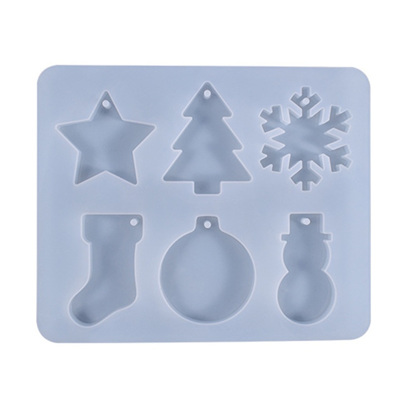 SIY  Christmas Snowflake Snowman Epoxy Resin Mold Pendants Ornaments Silicone Mould DIY Crafts Home Decorations Jewelry Casting Tool