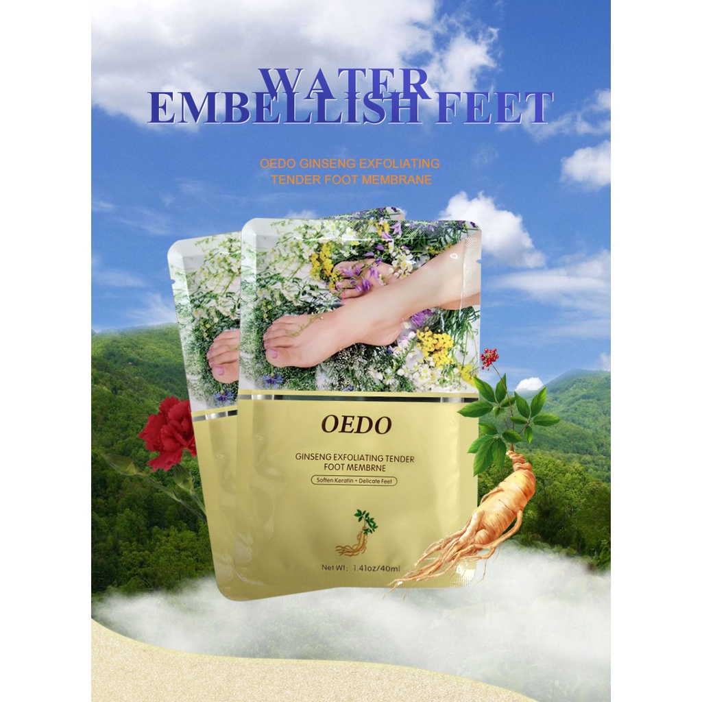 [Terbukti Alami] Oedo Exfoliating Foot Masker Kaki Kapalan Masker Kaki Pengelupasan / Pecah - Pecah