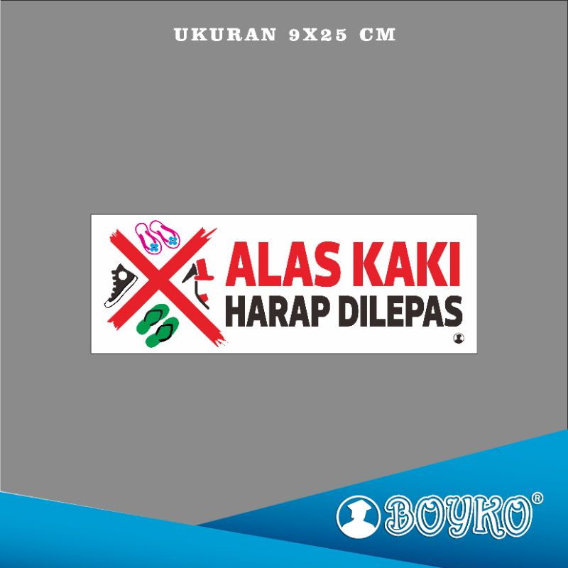 

Acrylic Sign/papan nama/Label Acrylic Alas kaki harap dilepas