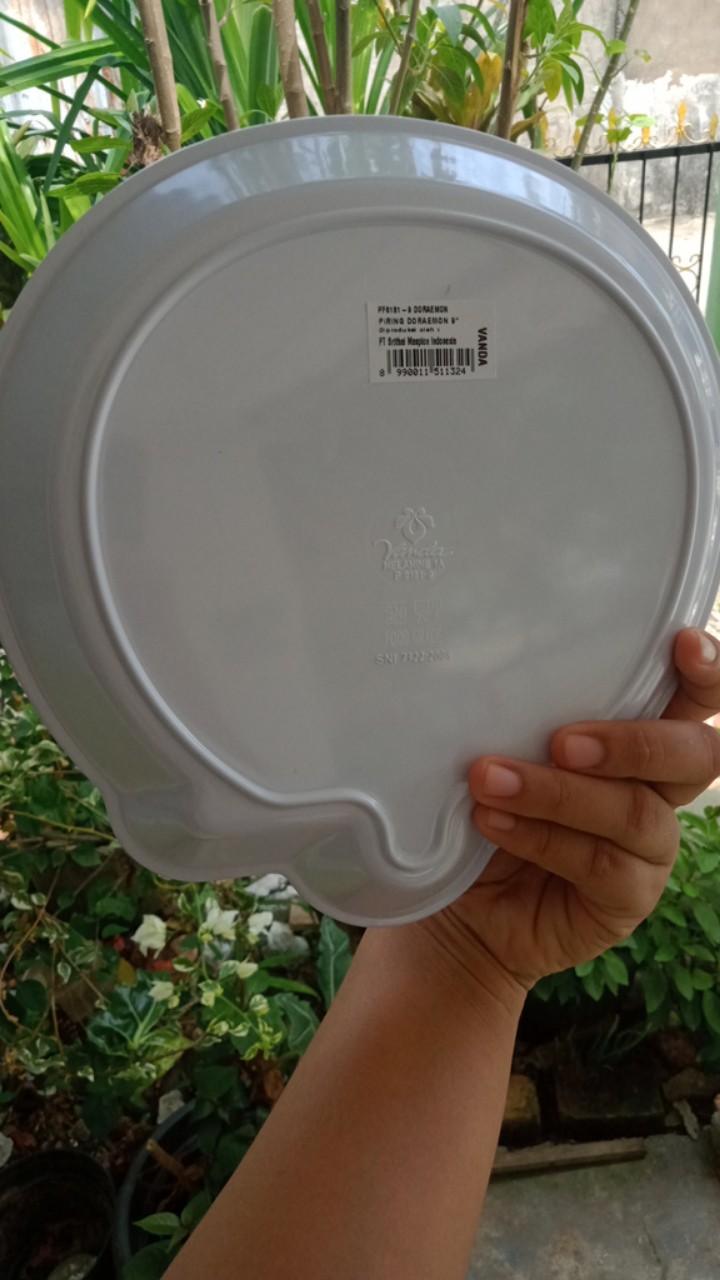 Piring Melamine 9 Inch, Mangkok 7,5inch Muka Doraemon / Pcs