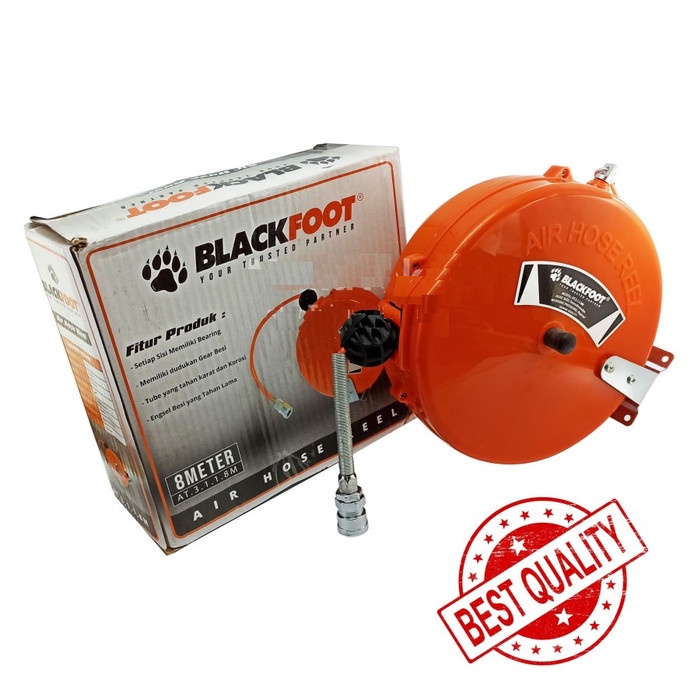 BLACKFOOT Air Hose Reel / Selang Kompresor otomatis 8M