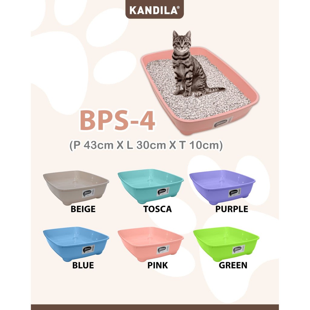 BPS4 Cat Litter Box Tempat Pasir Kucing Bak Pasir