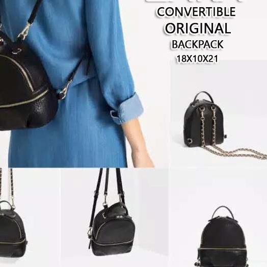 New Zara Ransel Tas Zara Backpack Croco 100% IMPORT Warna Hitam Tas Impor ,,