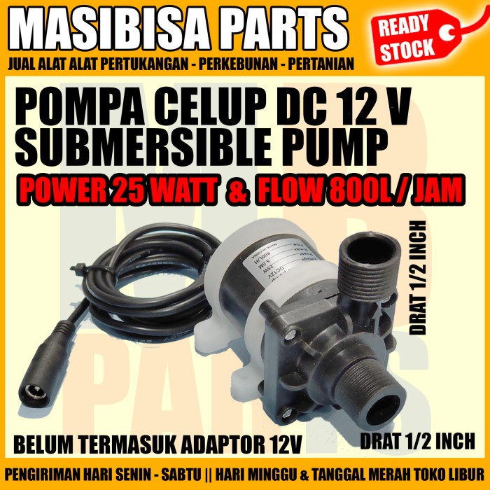 DINAMO PUMP / POMPA CELUP / SUBMERSIBLE 12V AQUARIUM / HIDROPONIK
