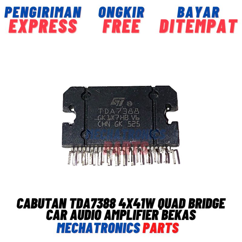 Cabutan TDA7388 TDA 7388 4x41w Quad Bridge Car Audio Amplifier Bekas Cabutan