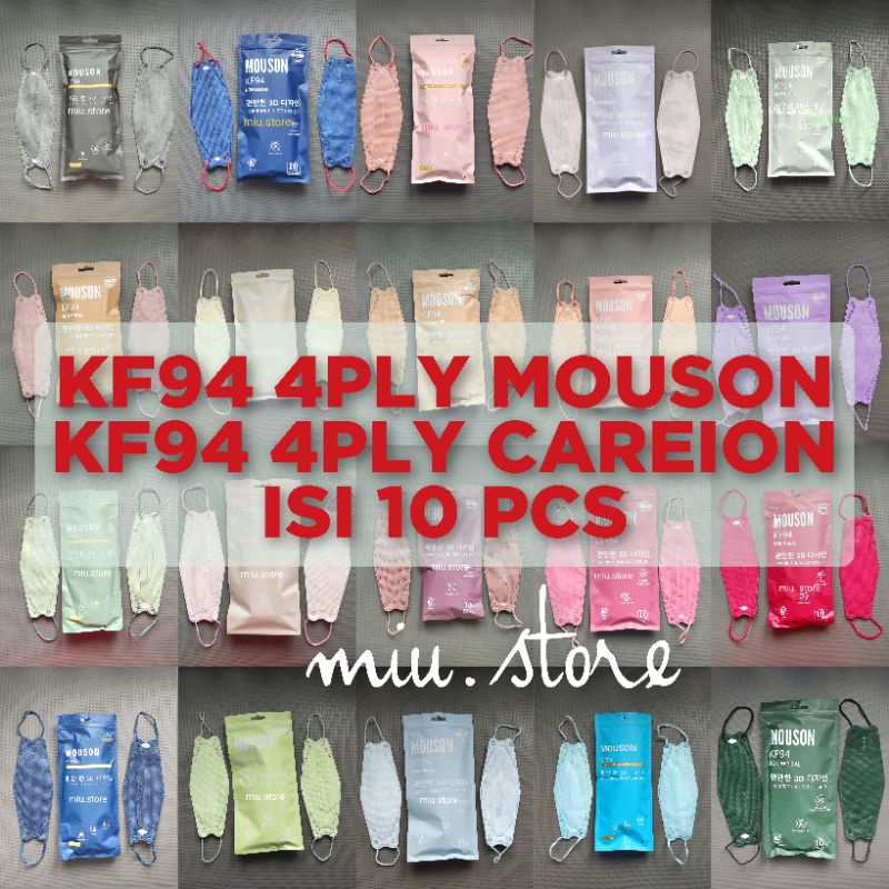 MASKER KF94 3D 4PLY MOUSON CAREION MOUSON MOTIF MASKER KOREA KF94 4PLY
