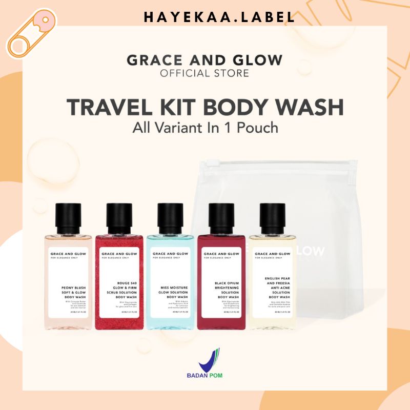 READY STOK ✅ Grace and Glow Travel Size Kit Body Wash