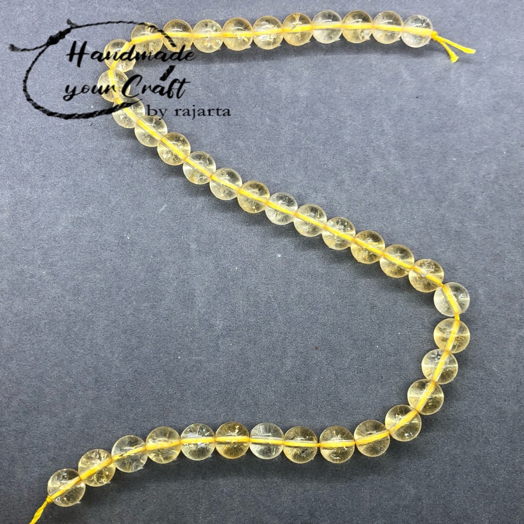 Cracked Crystal Citrine Bead Stone