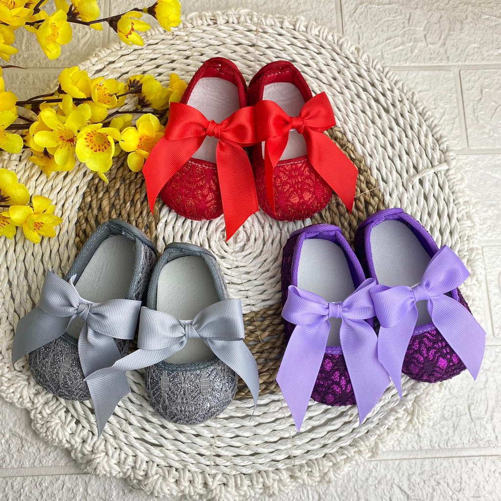 [KHUSUS GROSIR 5PCS] SEPATU PREWALKER ANAK PEREMPUAN 0-12 BULAN FP10g5