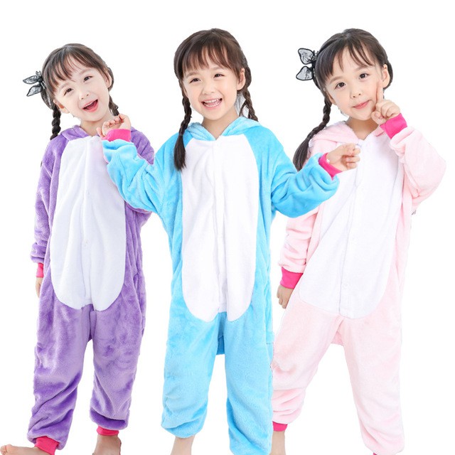 KOSTUM PIYAMA ONESIE BAJU TIDUR ANAK UNICORN KID MILKY + SOFT PURPLE