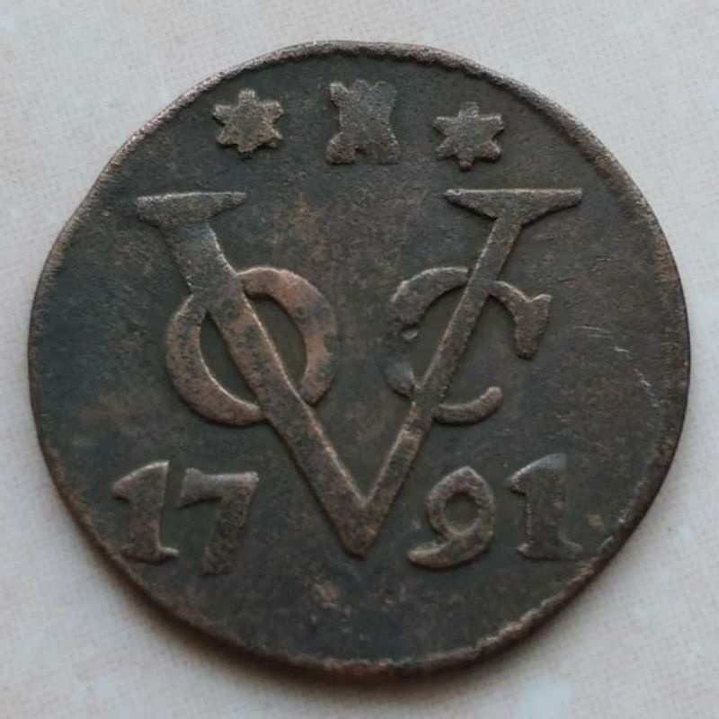 Koin Kuno 1 Doit VOC Zeeland 1791
