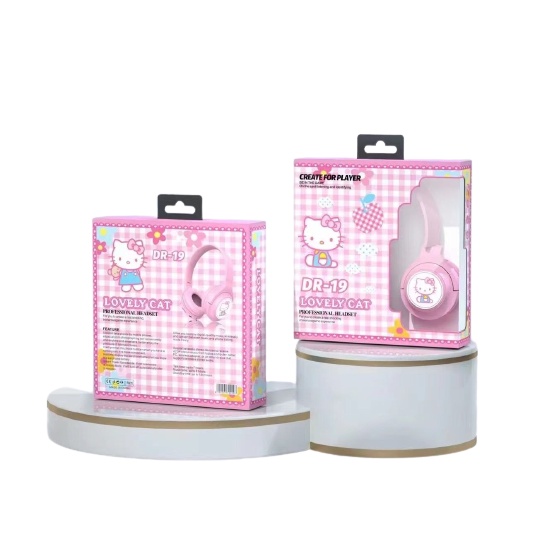 BLUETOOTH Headphone karakter DR Series Wireless - Headset Cartoon Karakter Anak Anak Headphone Karakter