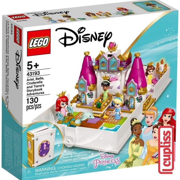 MODEL KIT LEGO DISNEY PRINCESS 43193 ARIEL BELLE CINDERELLA TIANA STORYBOOK MAINAN ANAK