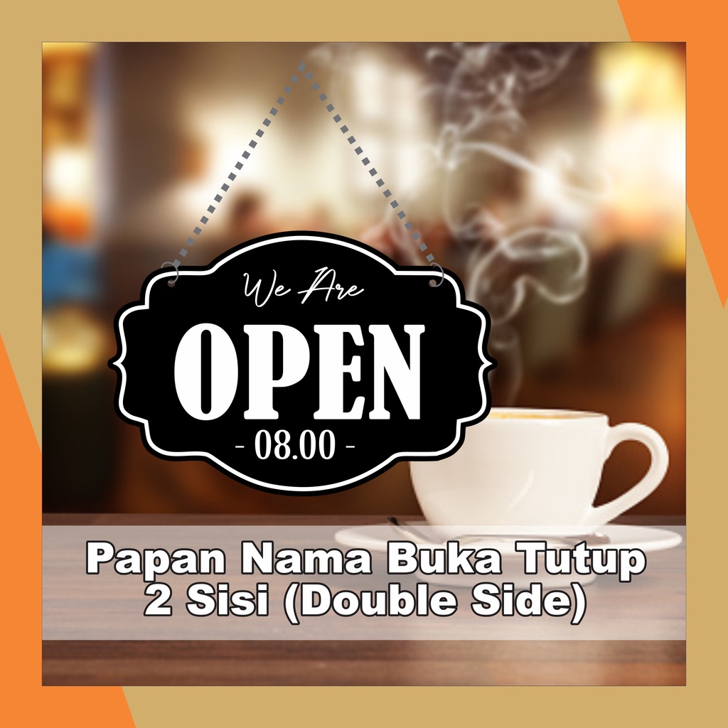 Papan Buka Tutup Toko / Tulisan Buka Tutup / Gantungan Buka Tutup / Open Closed Signature