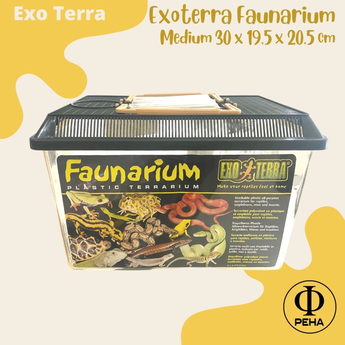 Exoterra Faunarium M Kandang Kotak Mika Box Reptil Gecko Ular Kodok