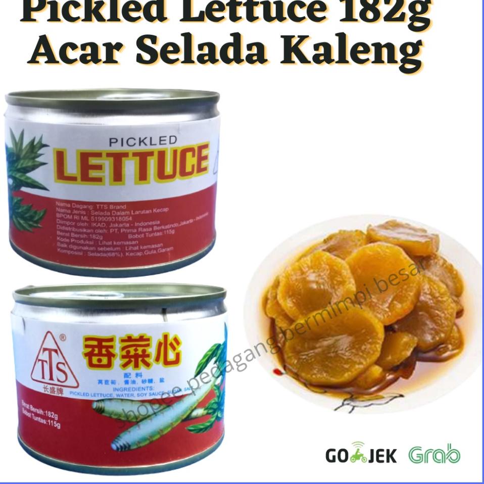 

See More--TTS Pickled Lettuce 182g/ Acar Selada Pickled Lettuce TTS Cai Xin Chaisim Kaleng /Asinan Sayur Selada Kalengan