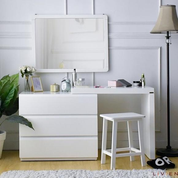 MEJA RIAS SET AQILLA SERIES - IVORY WHITE - LIVIEN FURNITURE SDFDSF65C