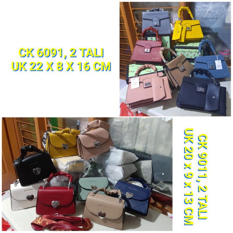 Tas fashion ck 9011&amp; 6091 import 2 tali uk 20 x 13 cm handbags selempang