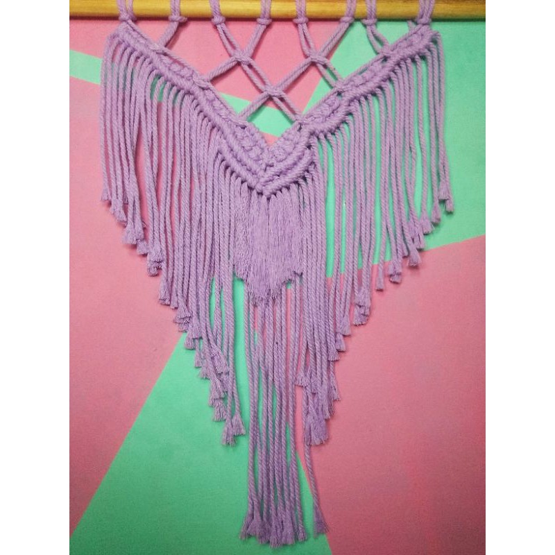 Macrame/Hiasan Dinding/Lilac/Warna Lilac