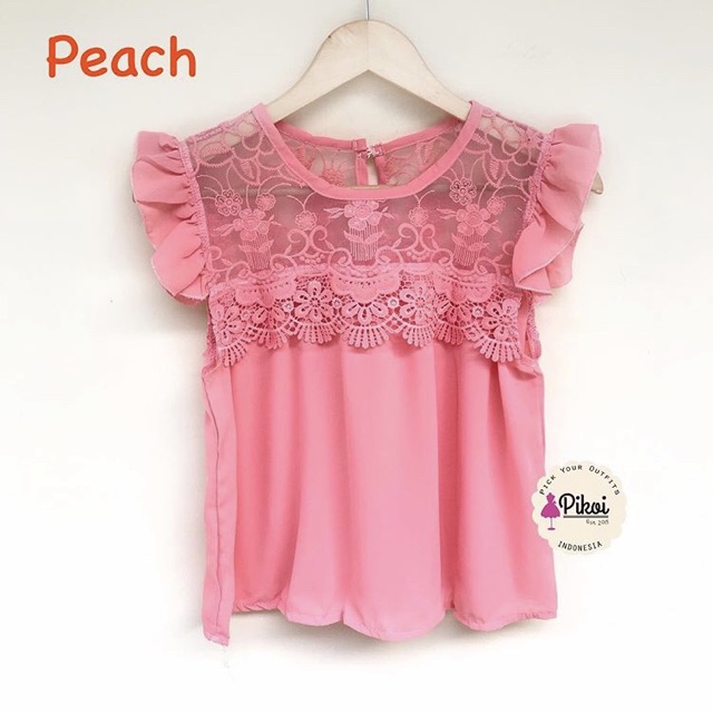 Blouse katun putih cantik / blouse bangkok murah / blouse lace cantik / blouse cewek murah / 1953