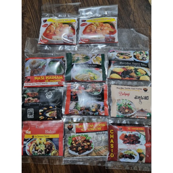 

Paket aneka bumbu masak ada 10 buah bisa request