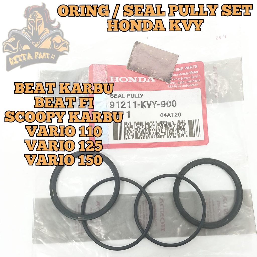 SEAL ORING SET PULLY HONDA KVY KUALITAS ASLI ORIGINAL HONDA AHM PRESISI BAHAN BERKUALITAS KARET LENTUR TIDAK MUDAH KERAS TIDAK MUDAH MELAR TIDAK MUDAH PUTUS DAN DIJAMIN AWET BEAT KARBU BEAT FI SCOOPY KARBU VARIO 11O KARBU VARIO 110 FI VARIO 125 VARIO 150