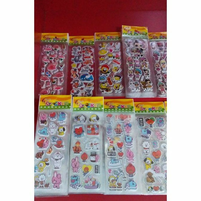 

Sticker Timbul Karakter / Gambar Tempel Kecil