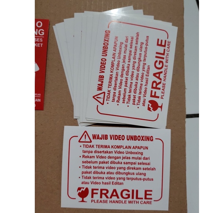 

Sticker Fragile dan Unboxing (isi 10 pcs) T: 6cm, L: 8cm